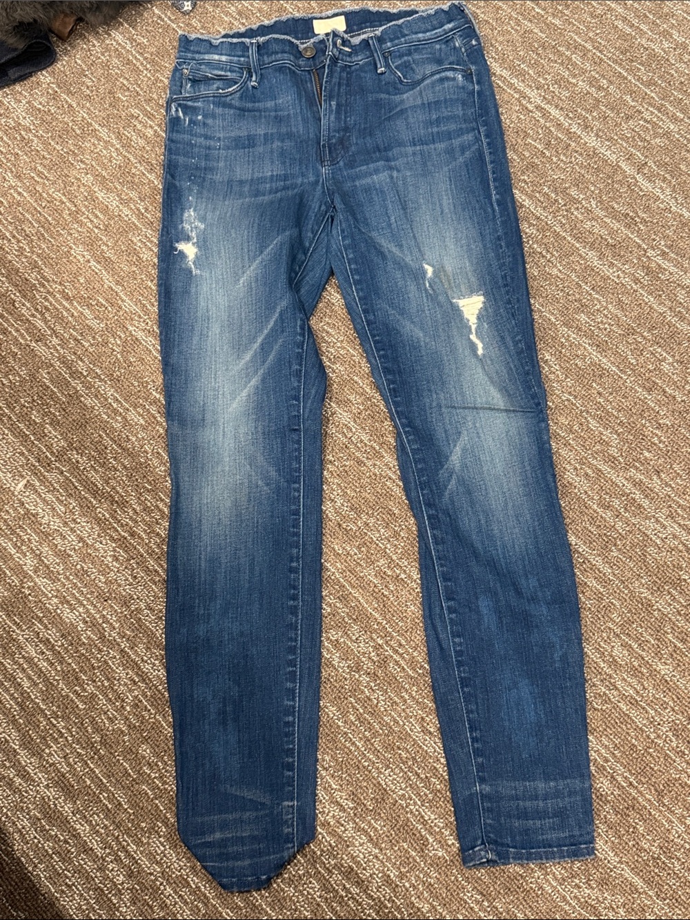 Women’s Skinny Distressed Blue Jeans
